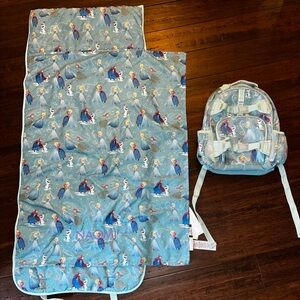 Pottery Barn kids Frozen SMALL BACKPACK and NAP ROLL